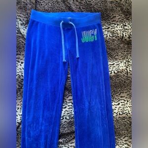 Bright Blue Juicy Couture Velour Track pants